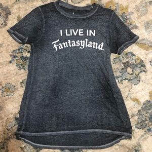 Disney Parks “Fantasyland” dark gray tee size M